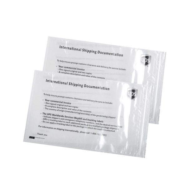 Zipper packing list envelope