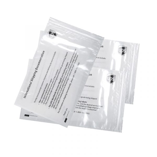 Zipper packing list envelope