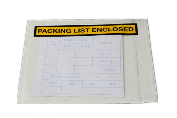 Full face packing list envelope