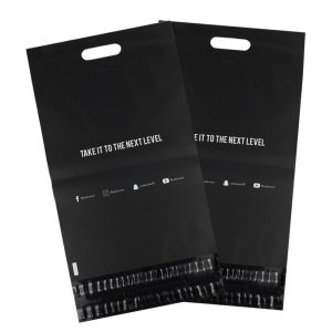 Black color Poly mailer with handle