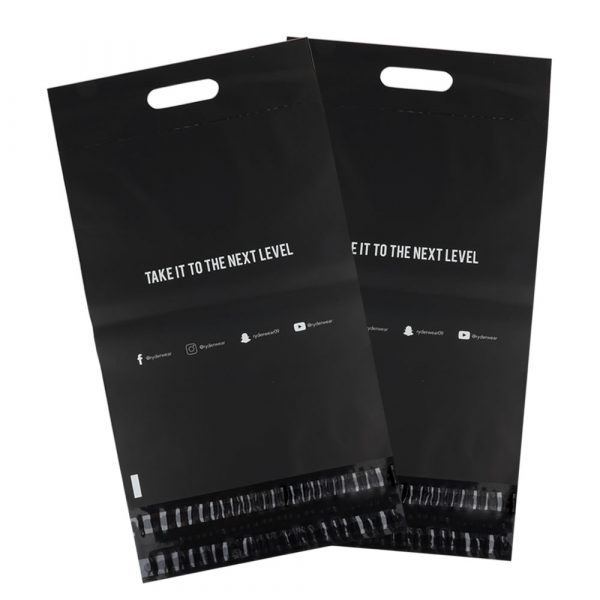 Black color Poly mailer with handle
