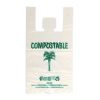 Compostable T-shirt bag for supermarket