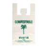 Compostable T-shirt bag for supermarket