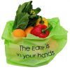 Compostable T-shirt bag for supermarket