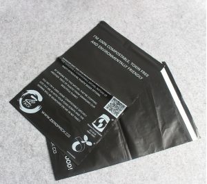 Black biodegradable compostable shipping courier bag