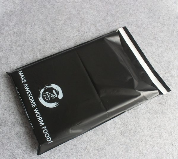 Black biodegradable compostable shipping courier bag