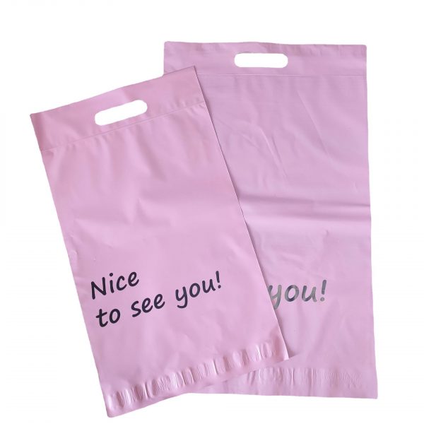 Recycled LDPE poly mailer with pouch