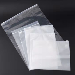 Slide zipper bag for clothes packing