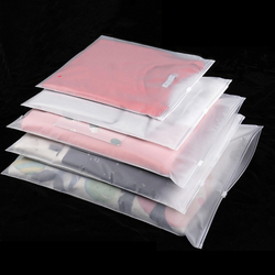 Slide zipper bag for clothes packing