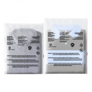 Custom logo Frosted Plastic Zip Lock Self Sealing Bag