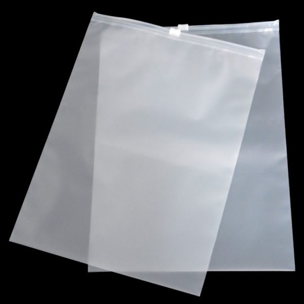 Plastic slider zipper pouch