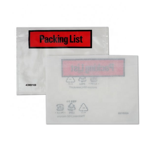 4.5x5.5inch side-loaded Packing list envelope