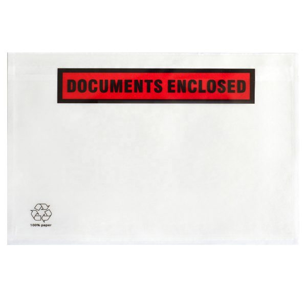 4.5x5.5 Panel face packing list envelope