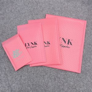 Pink color printing padded mailer