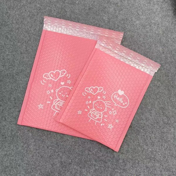 Pink color printing padded mailer