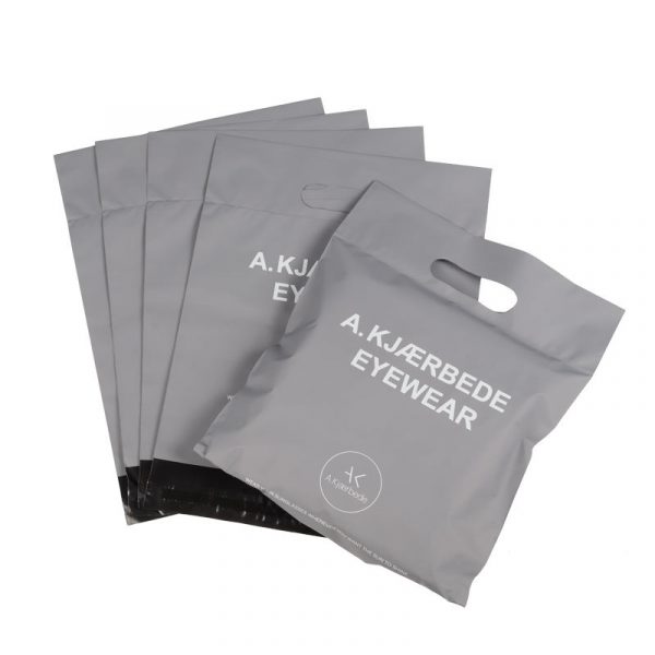 Recycled LDPE poly mailing bag with handle