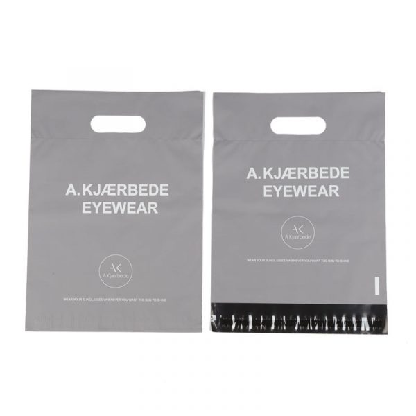 Recycled LDPE poly mailing bag with handle