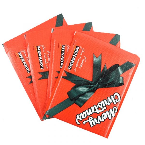 Red color printing padded mailer