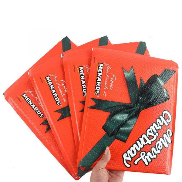 Red color printing padded mailer